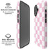 Pink and White Checkerboard iPhone 16 Plus Magsafe Impact Case